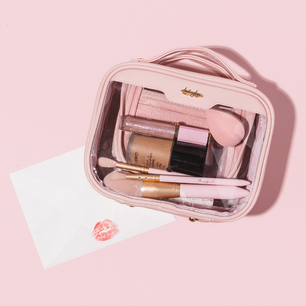 Beauty case trasparente 737363, rosa 