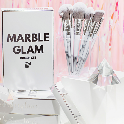 🎁 Marble Glam Brush Set💕 (100% off)