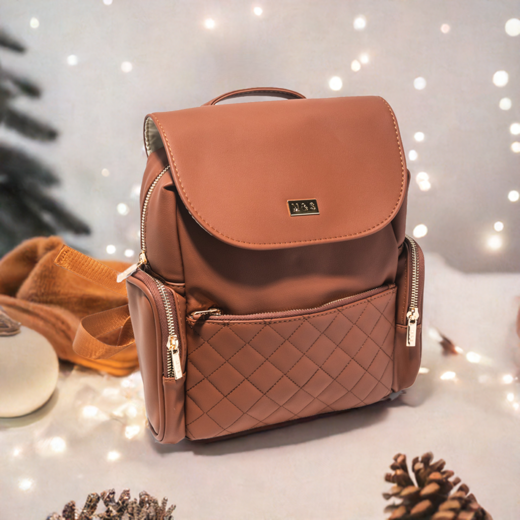 Brown Mini Backpack slmissglambeauty