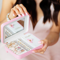 Pink Travel Jewelry Case💎