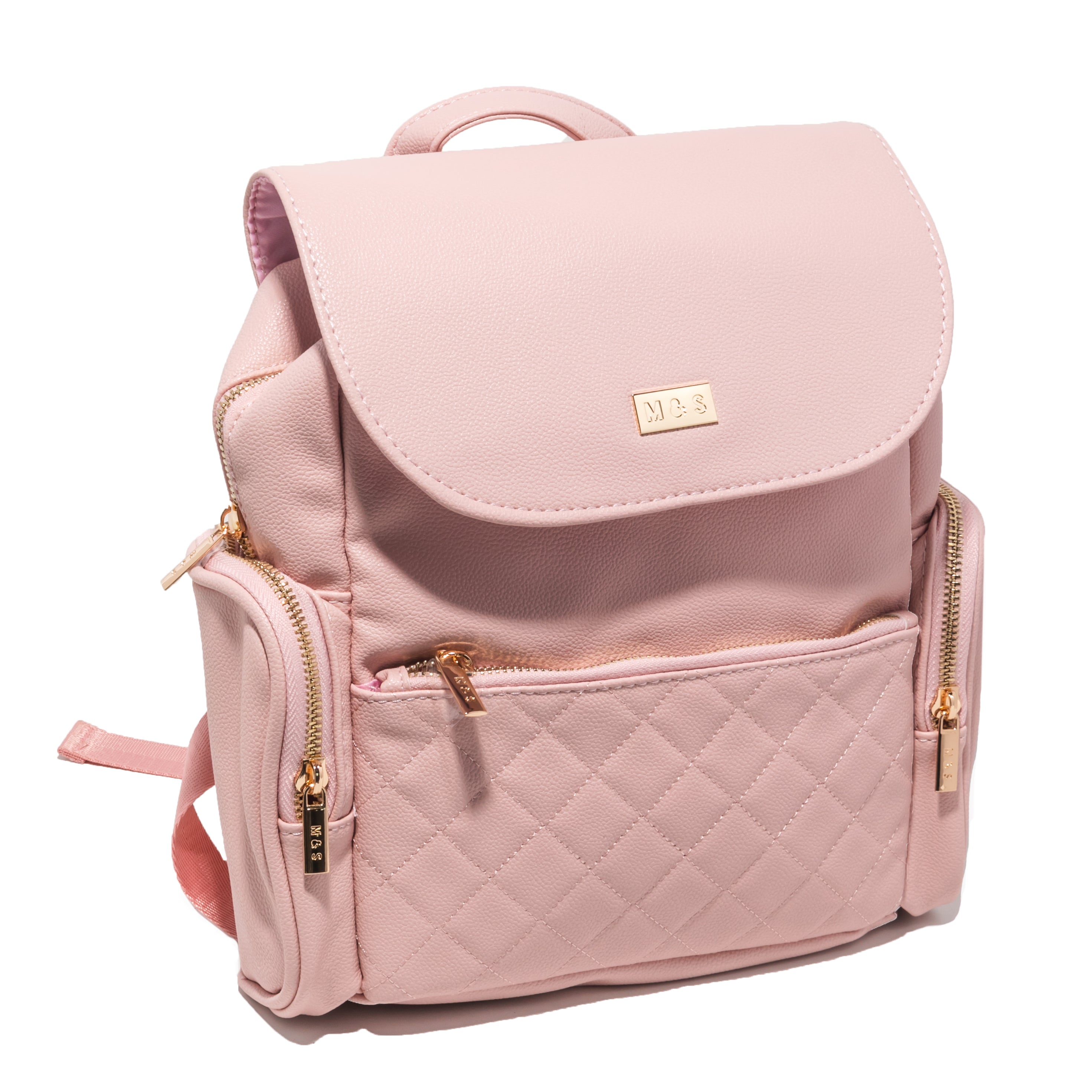 LIKE DREAMS FAUX LEATHER SMALL PINK MINI BACKPACK