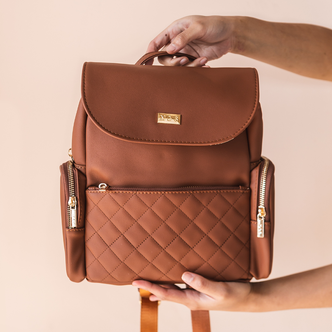 Brown Mini Backpack slmissglambeauty