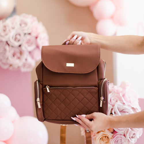 Brown Mini Backpack slmissglambeauty