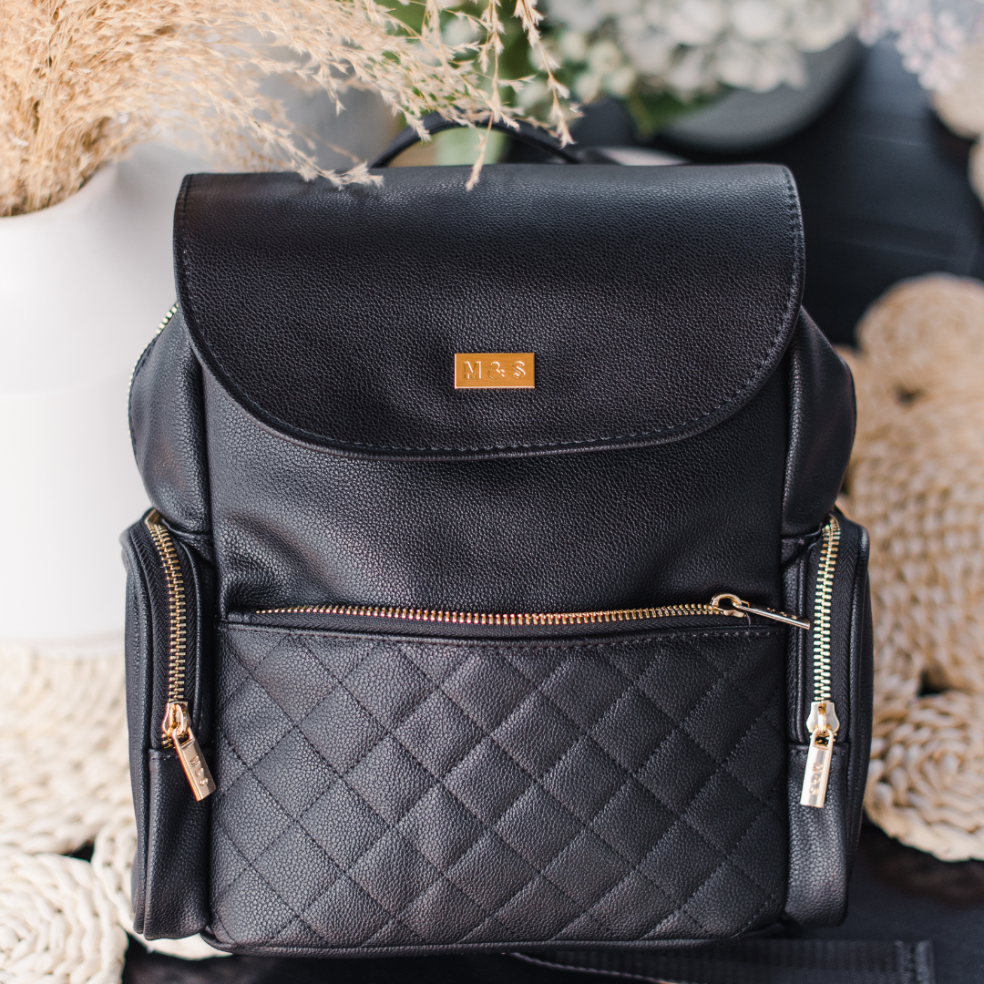 Glamfox - Brown Checker Mini Backpack
