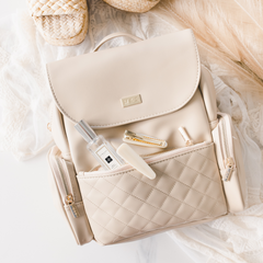 Beige mini backpack fashion